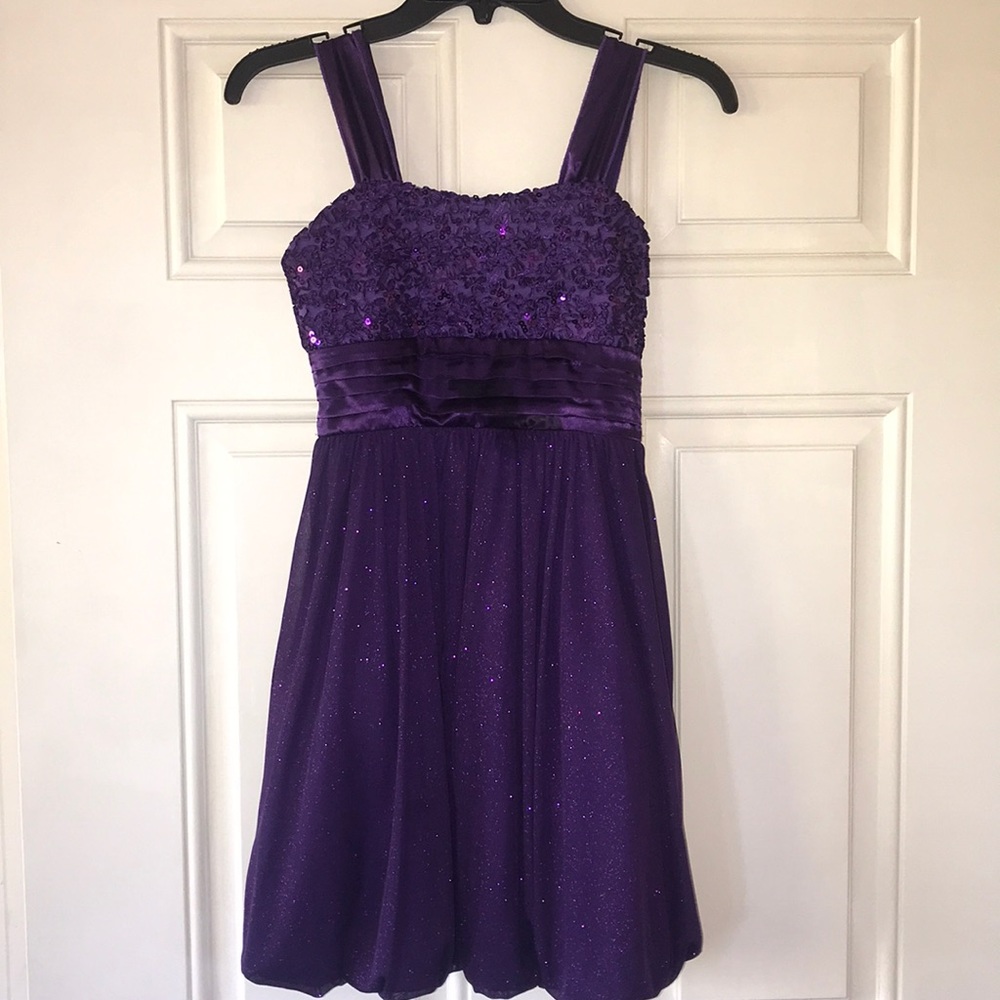 Girls Purple Sparkling Dress size 12